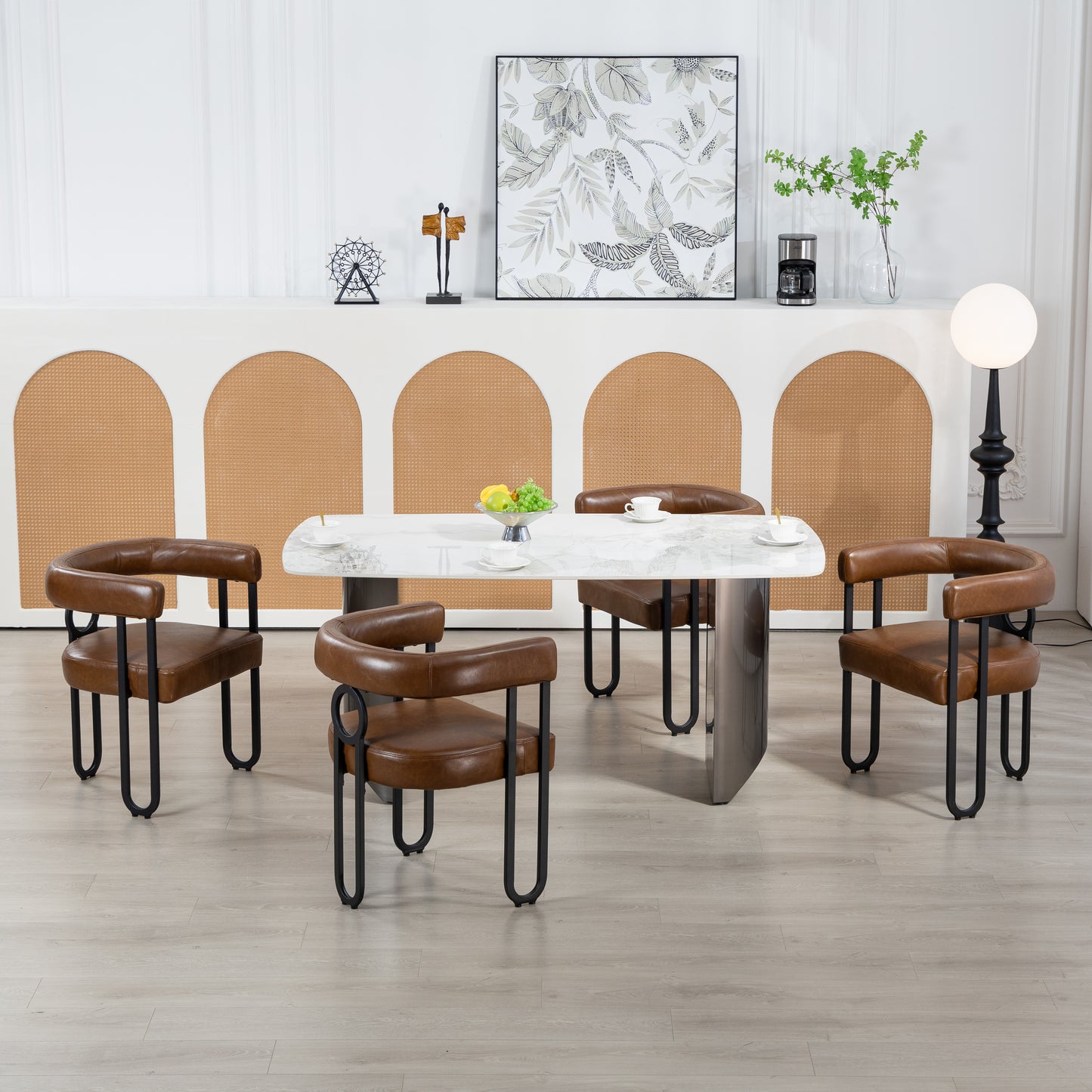 Napa Contemporary Fabric Upholstered Barrel Chairs