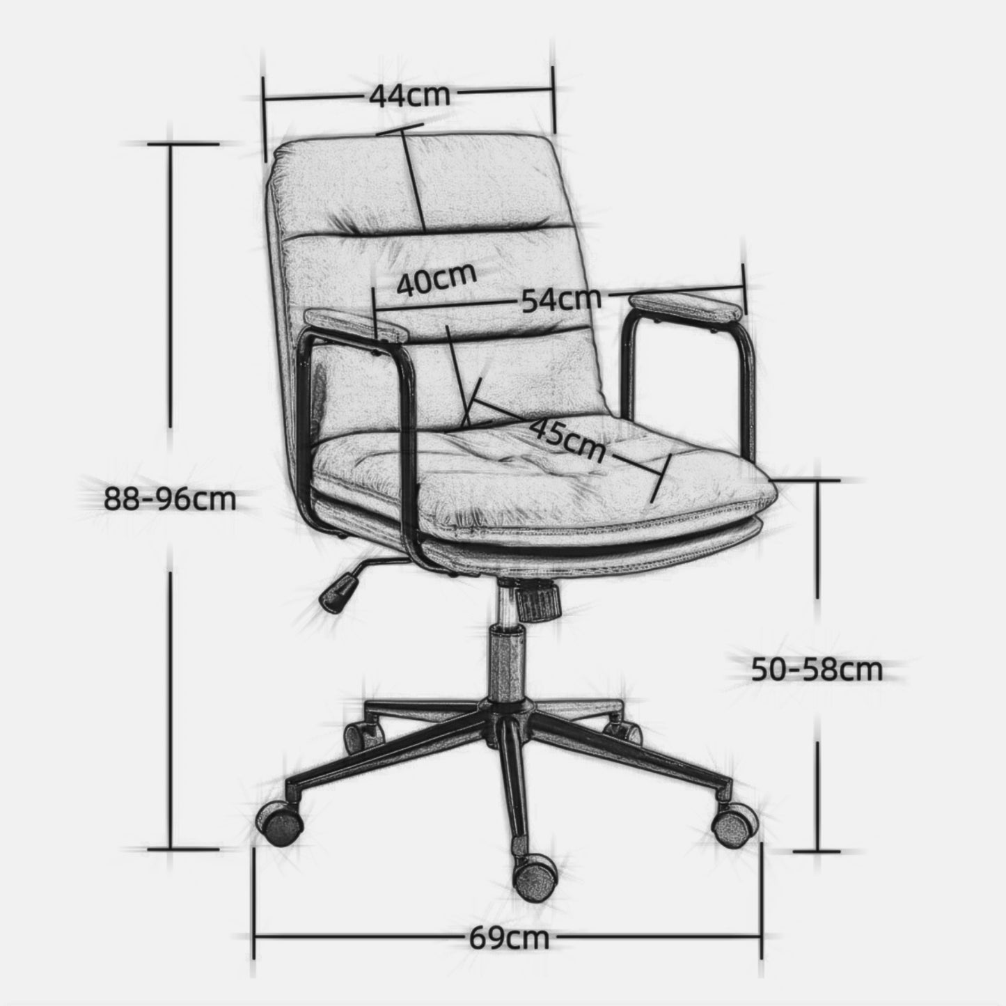Napa Contemporary Ergo Leather Desk Chair