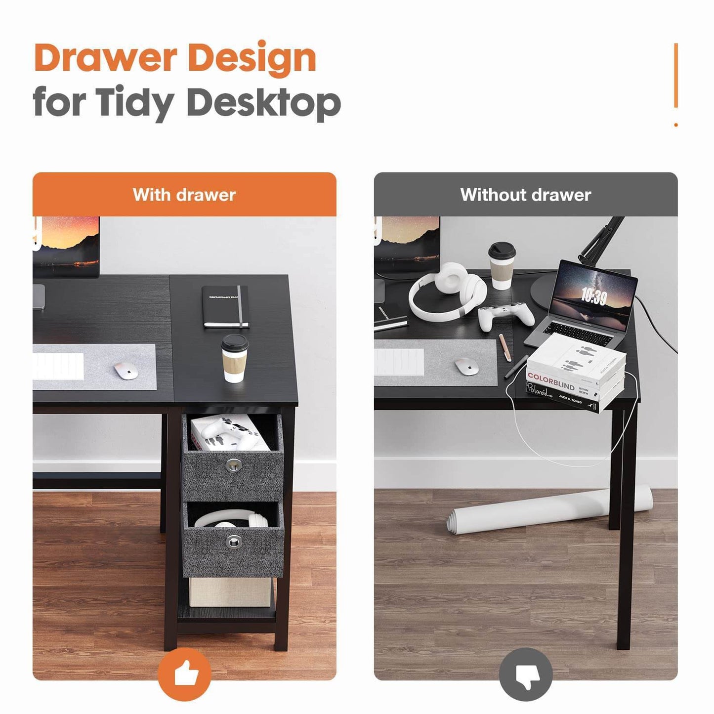 Westport Modern Simple Office Desk Drawers