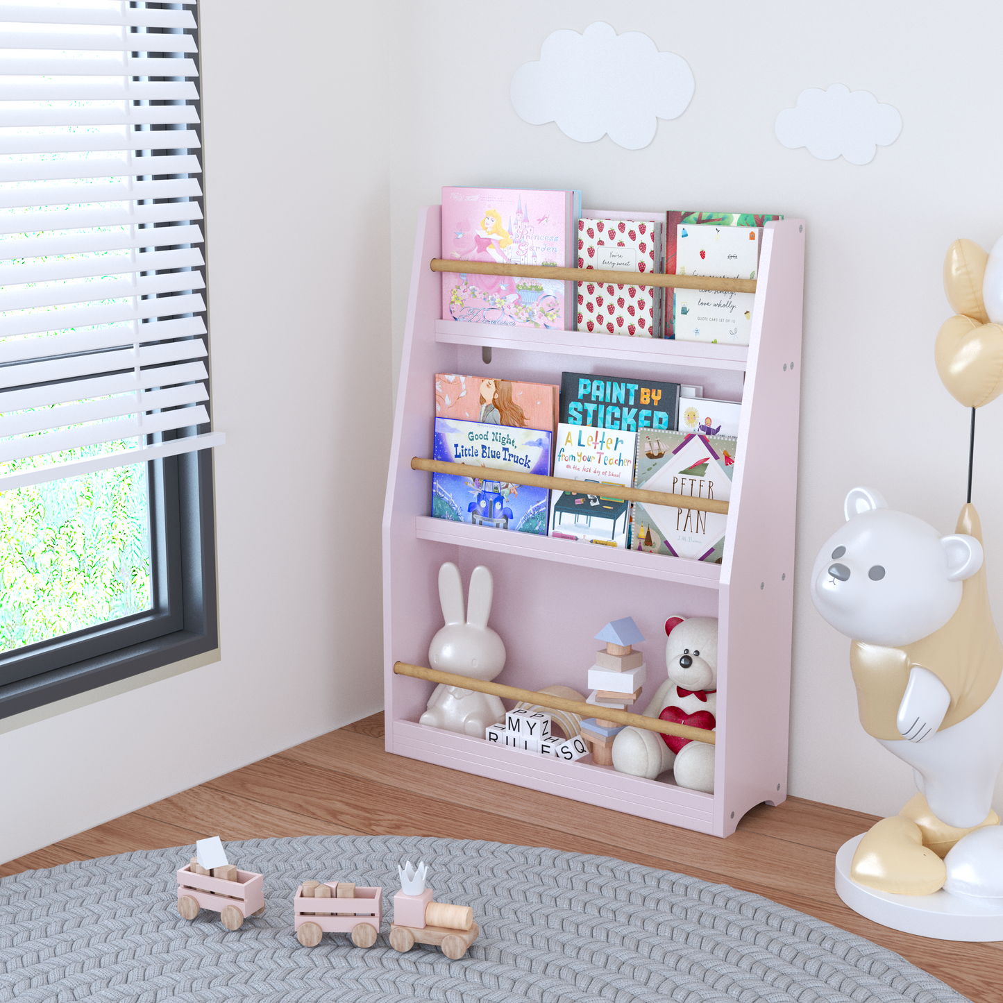 Justo Contemporary Kids Book Rack