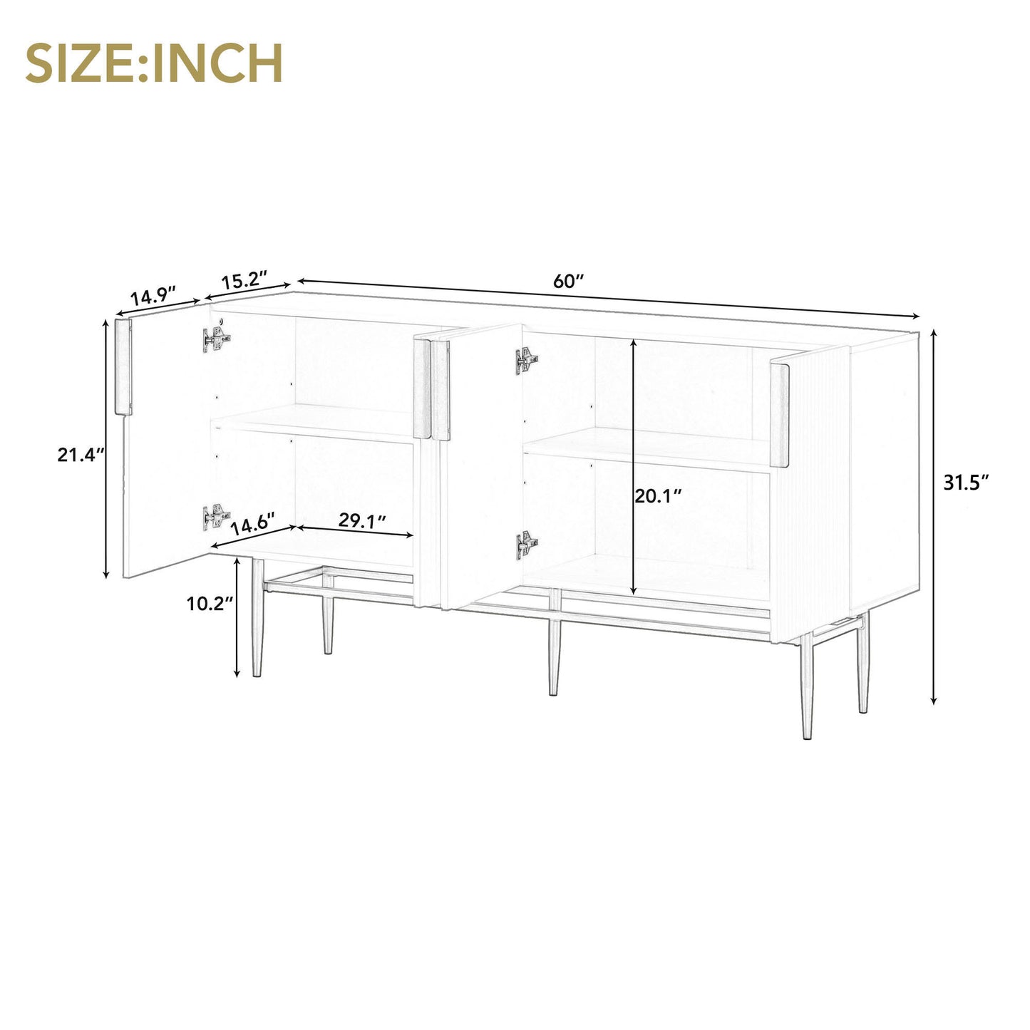 Niles Modern Elegant Sideboard
