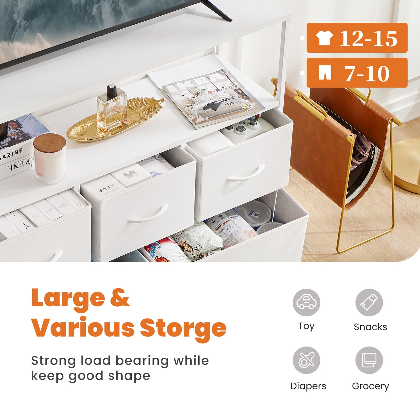 Healdsburg Modern Fabric Closet Dresser Storage