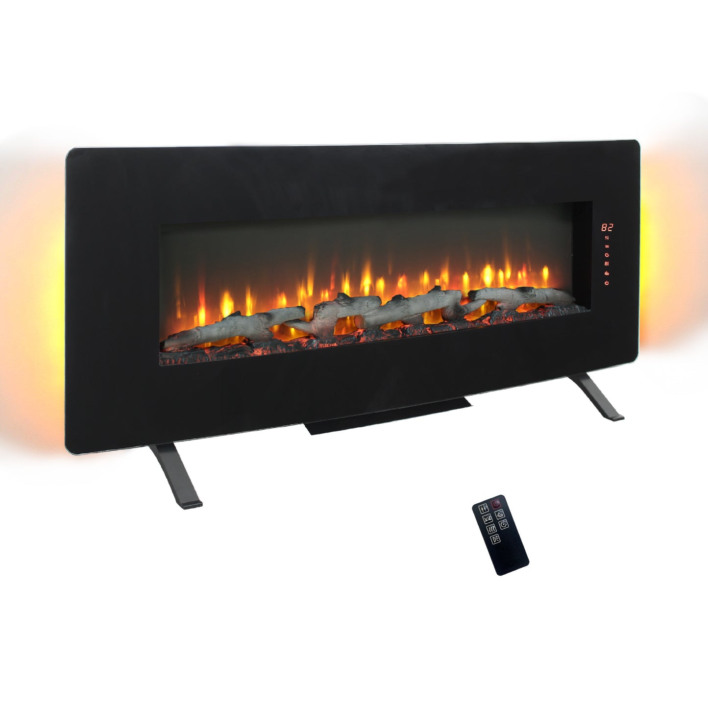 Irvington Modern Curved Wall Electric Fireplace
