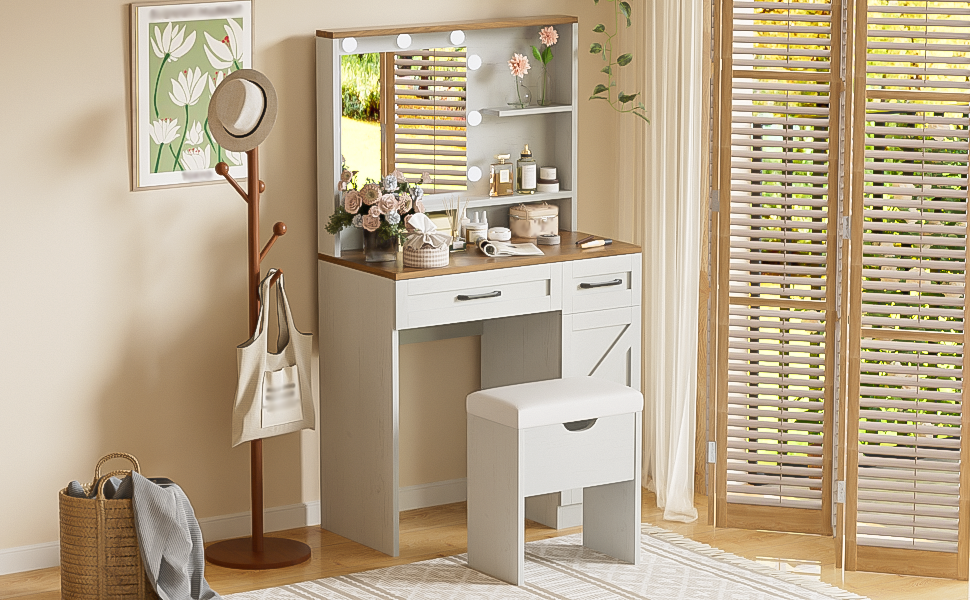 Jiron Craftsman Farmhouse Vanity Set
