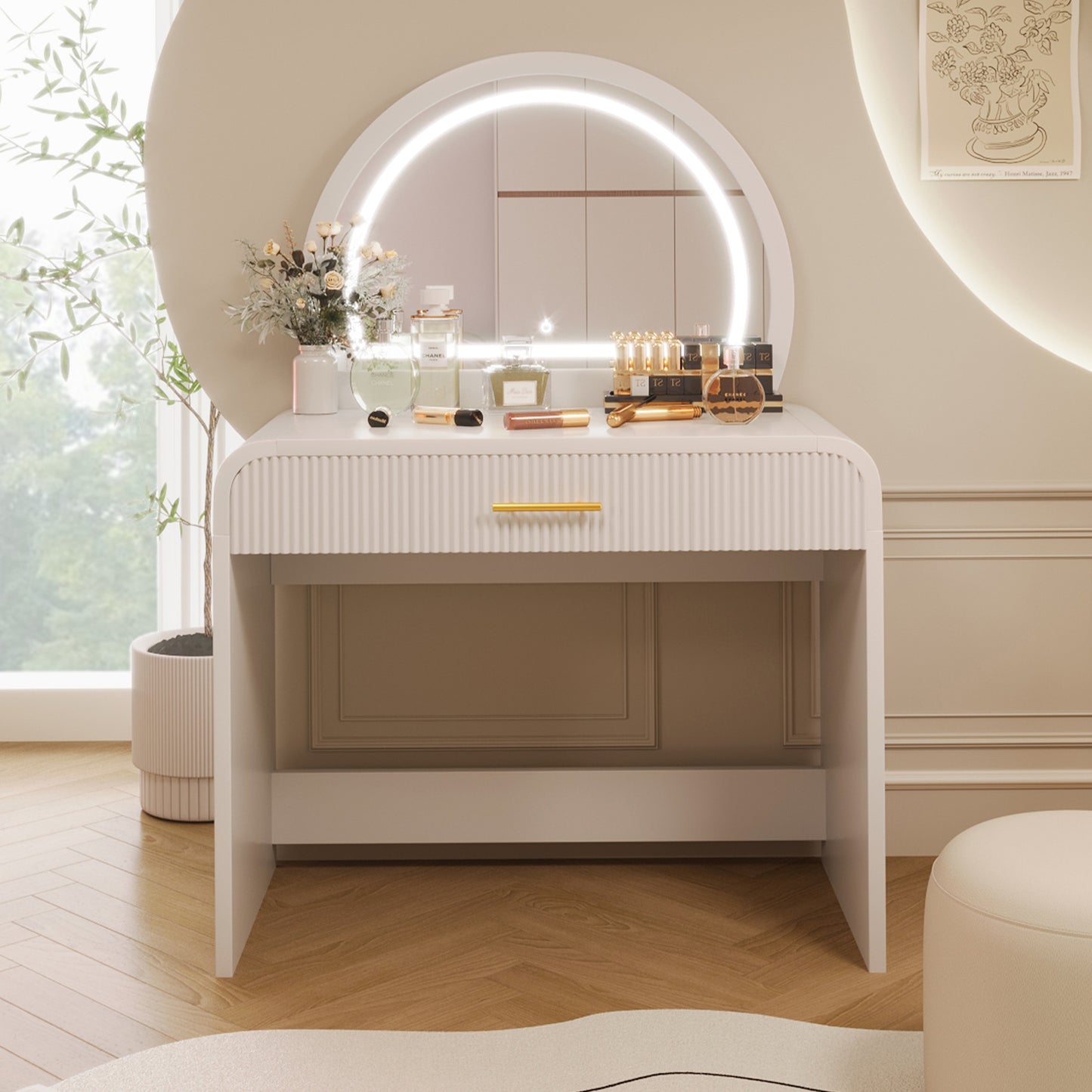 Mission Modern Makeup Vanity with Touch