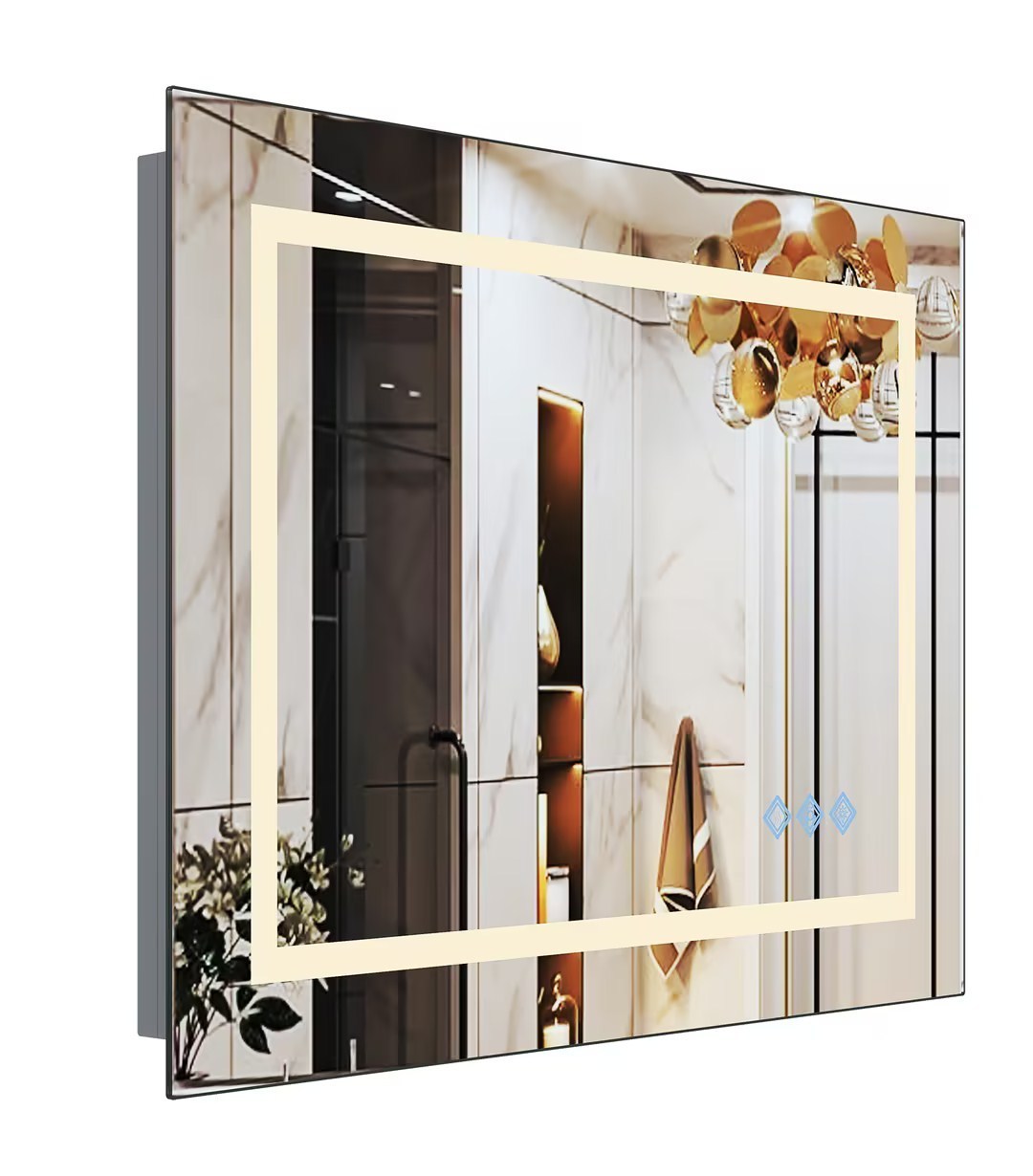 Centerville Modern Brushed LED Mirror