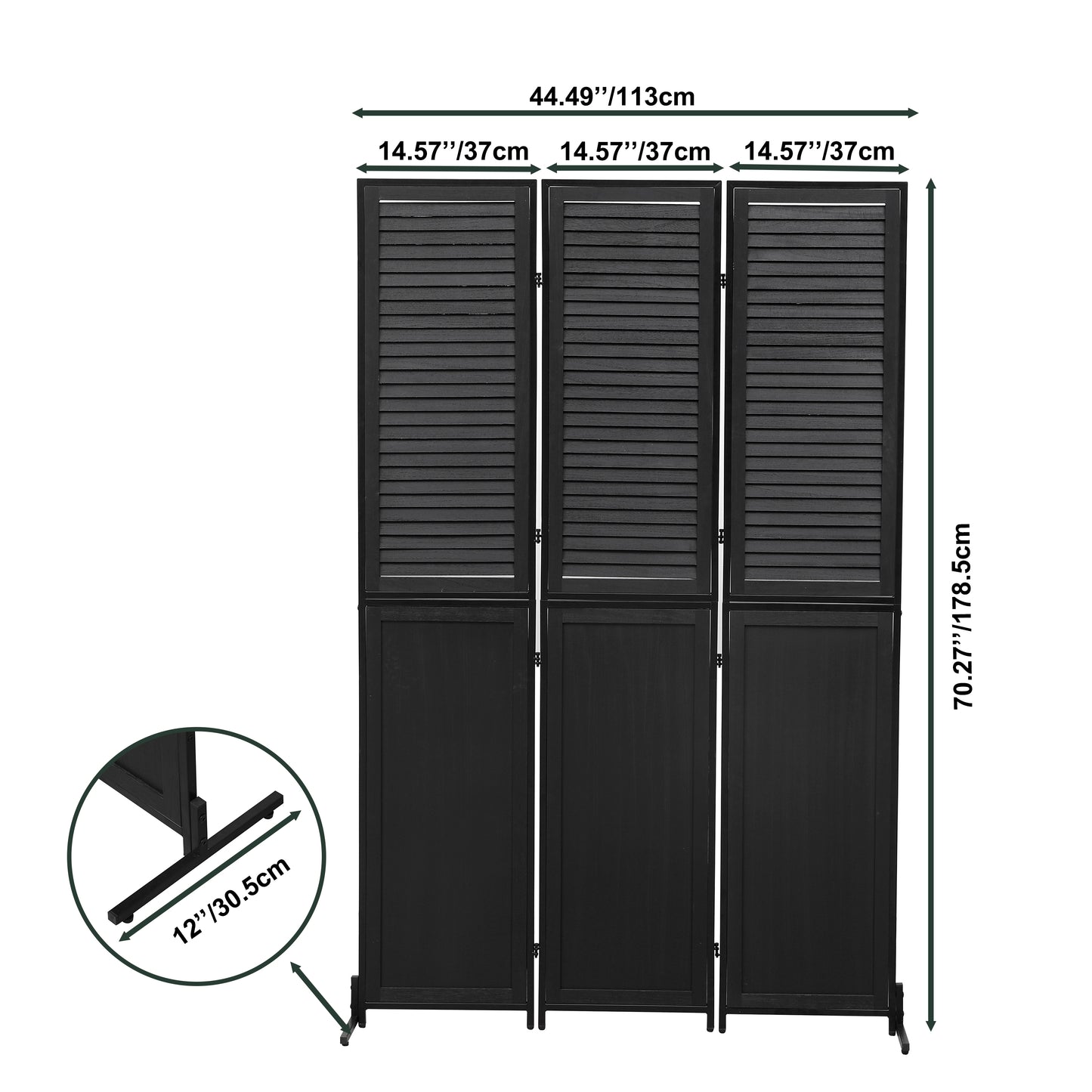 Westport Modern Wood Folding Privacy Screen