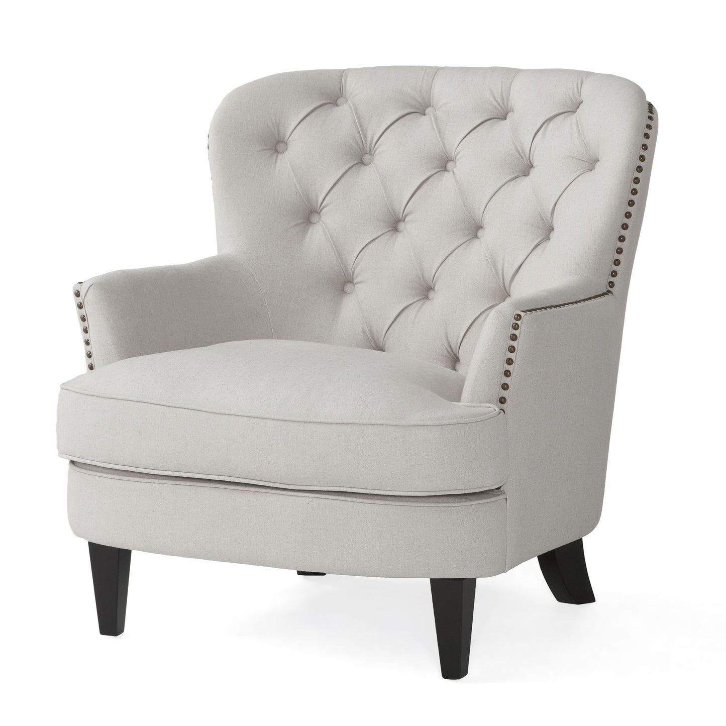 Justo Traditional Upholstered Fabric Club Chair