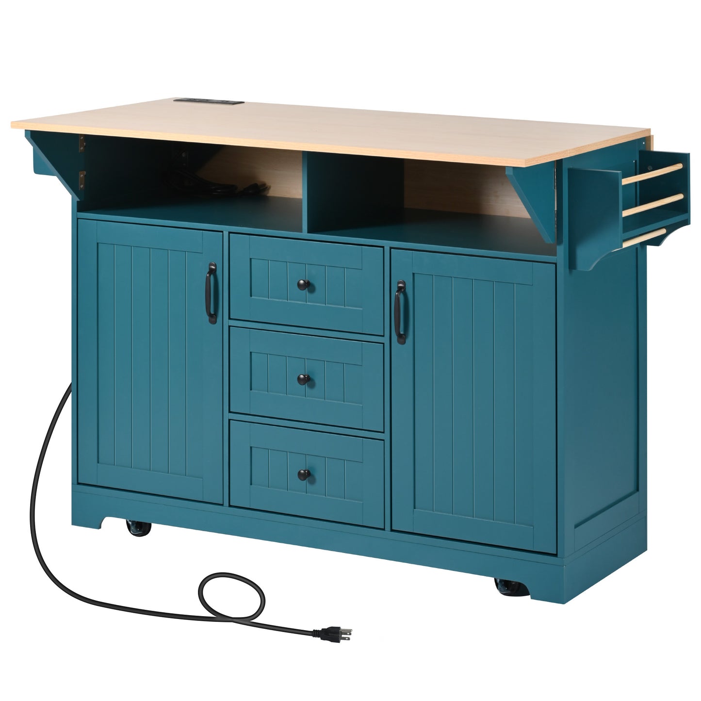 Cleo Modern Rolling Kitchen Cart