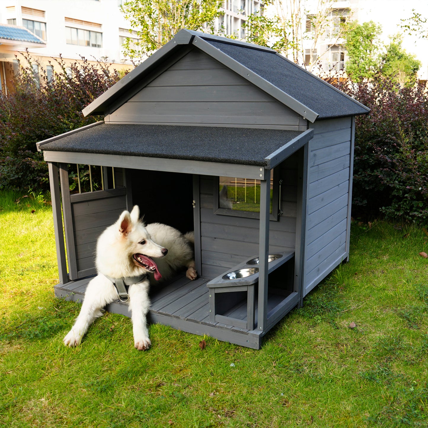 Justo Craftsman Solid Wood Doghouse