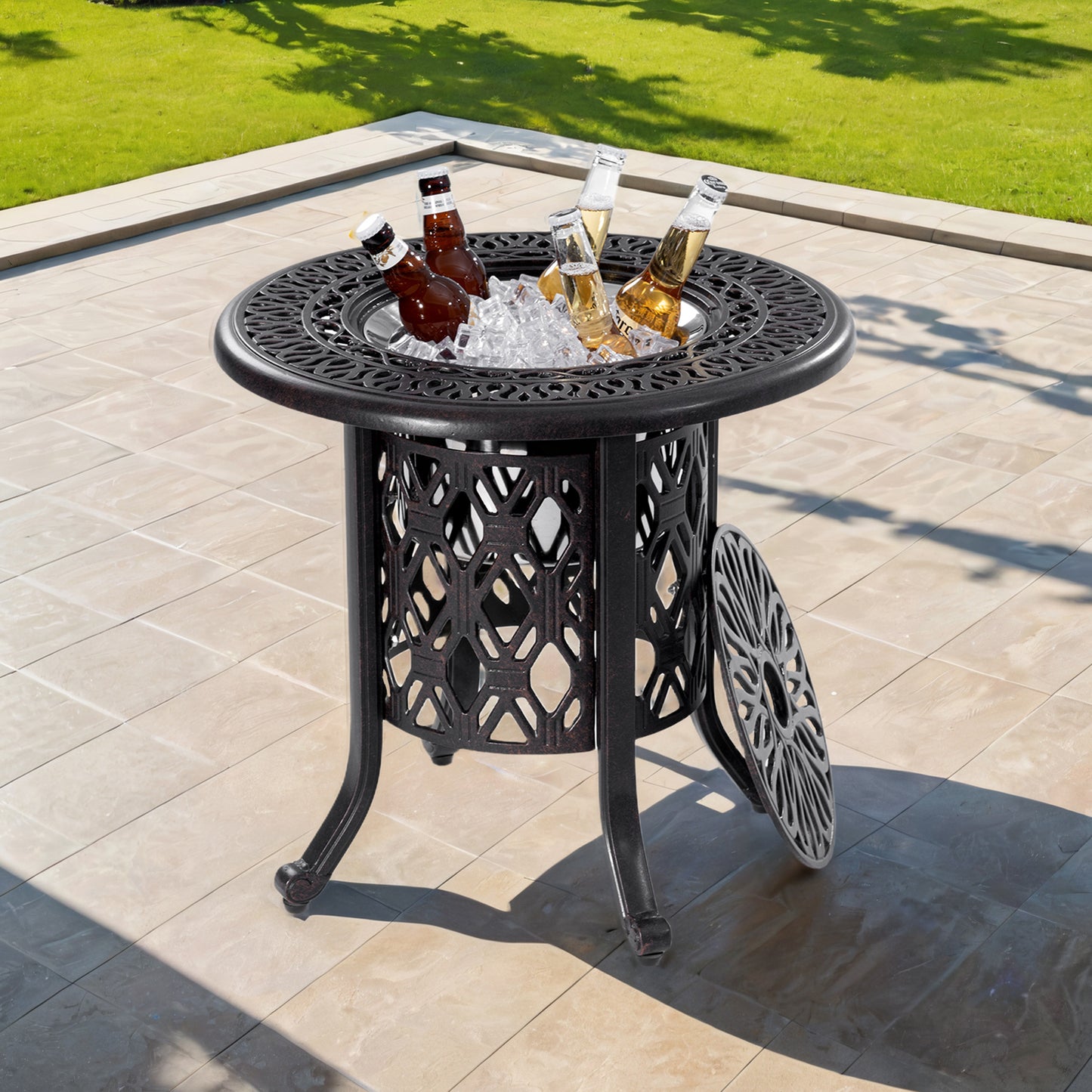 Emery Modern Outdoor Table Ice Bucket