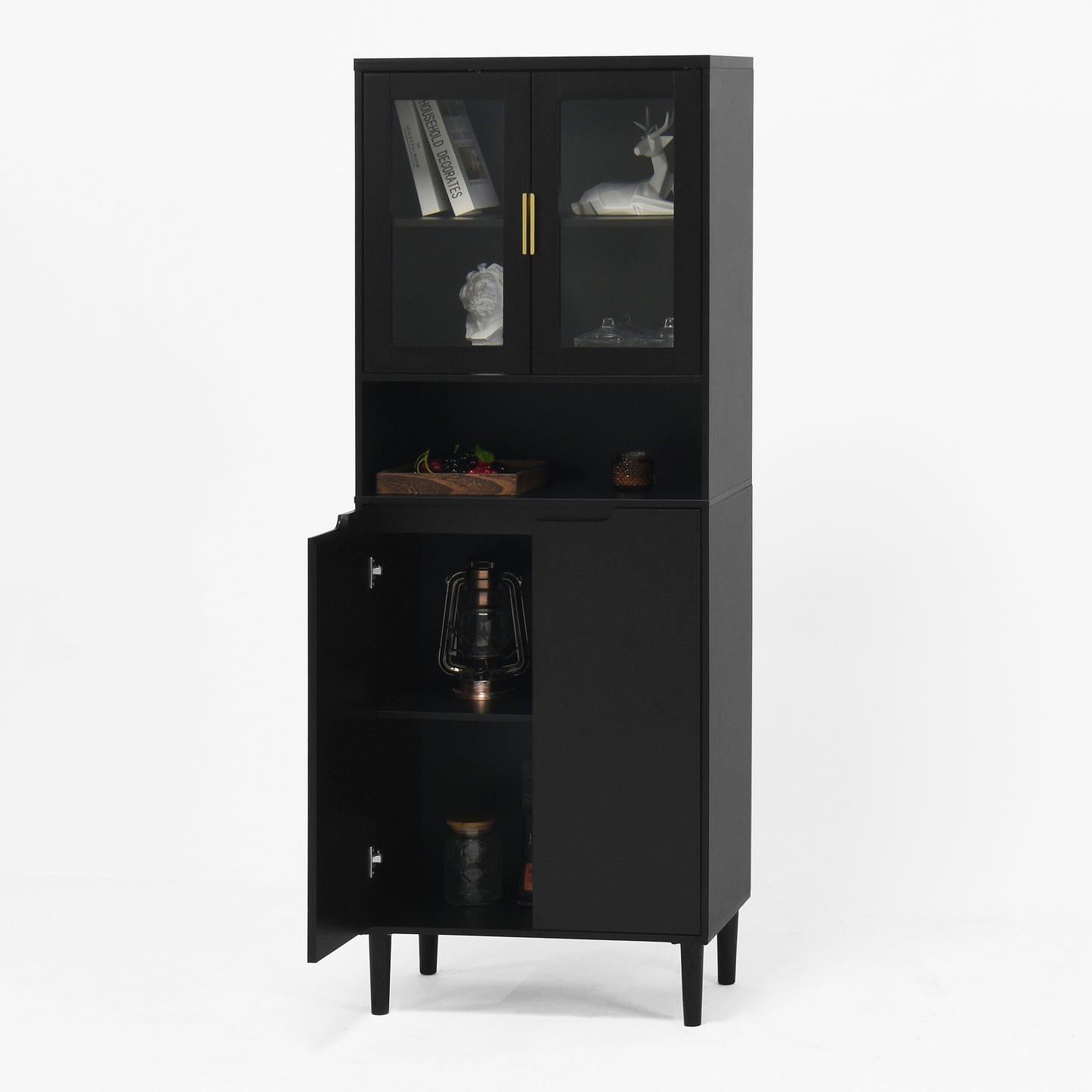 Sonoma Modern Glass Storage Bedroom Cabinet