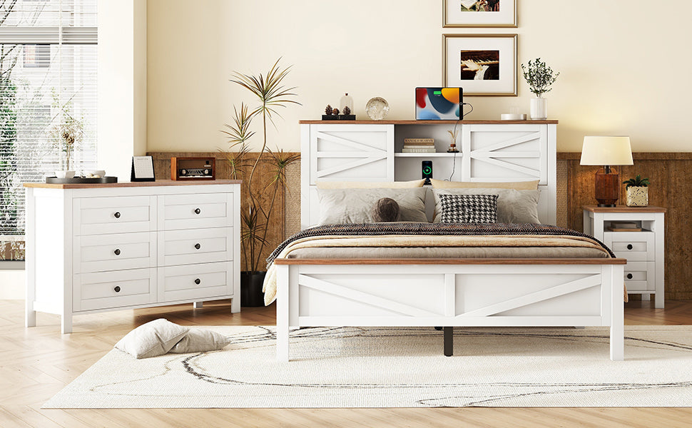 Somerset Craftsman Farmhouse 3-Pieces Bedroom Set