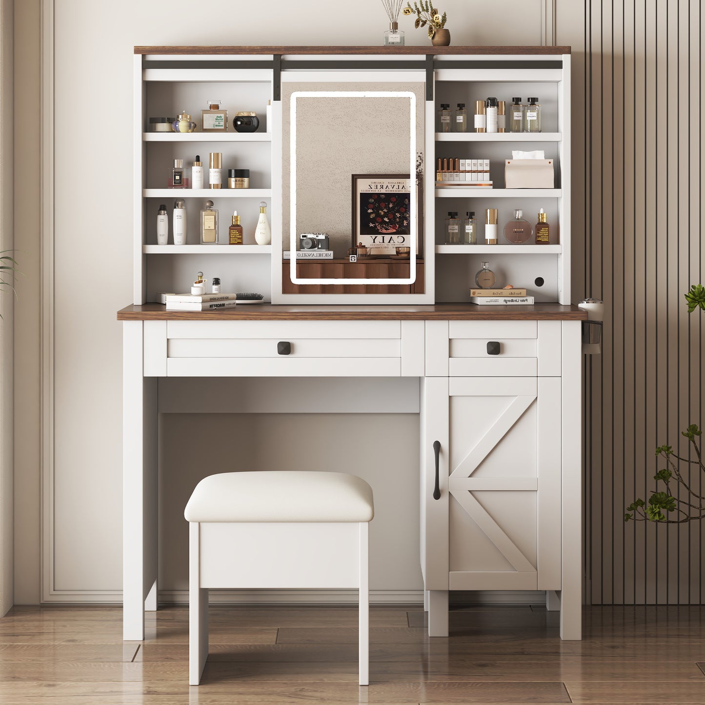 Fremont Craftsman Farmhouse Makeup Vanity Desk