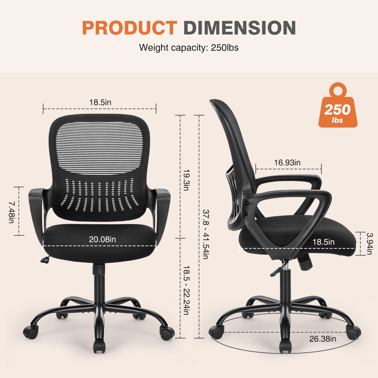 Bartholomew Modern Ergonomic Mesh Chair