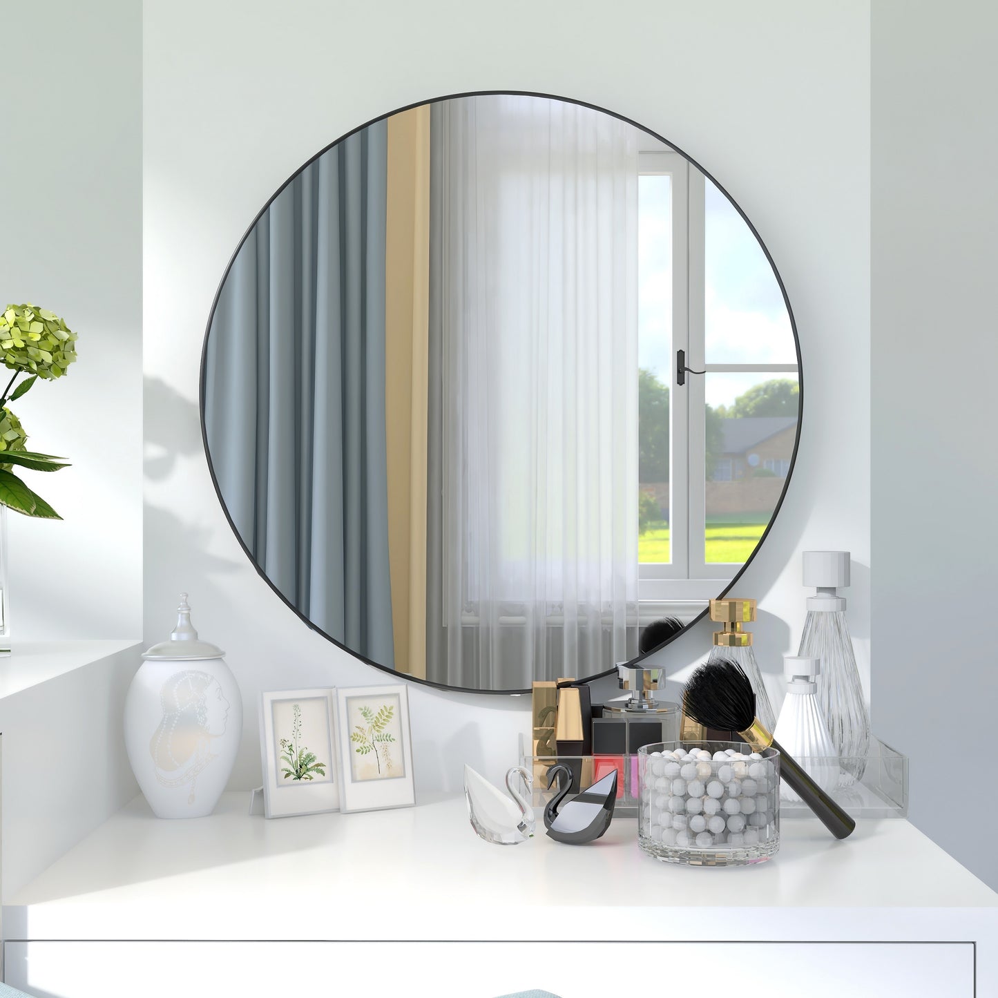 Silverleaf Contemporary Classic Round Mirror