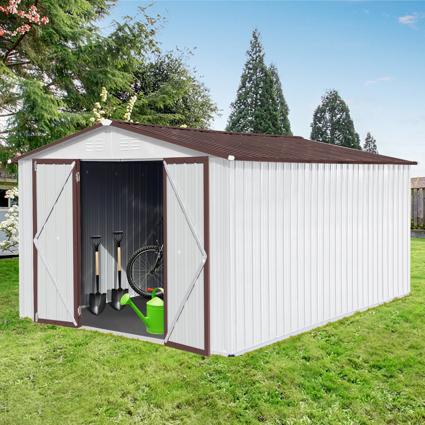 Healdsburg Industrial Metal Outdoor Storage Shed