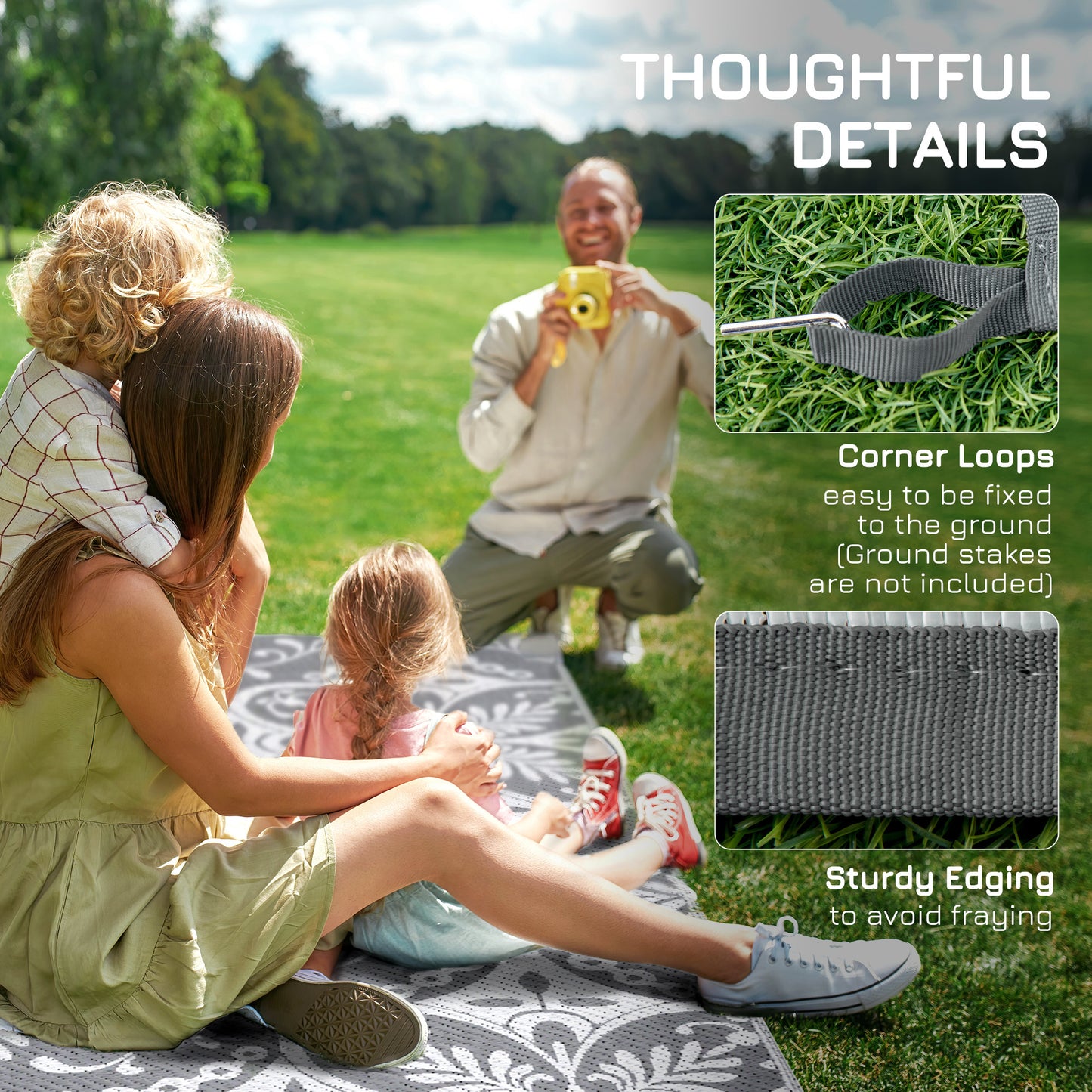 Mission Modern Outdoor Straw Rug