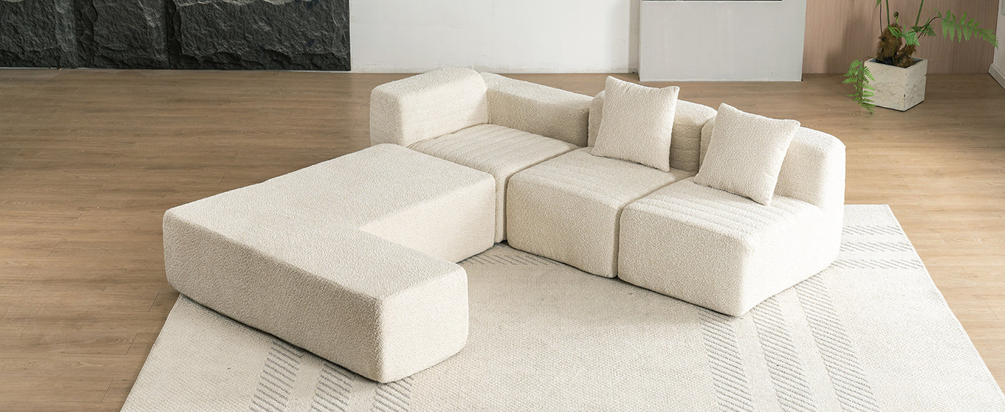Luz Contemporary Sectional Sofa Set