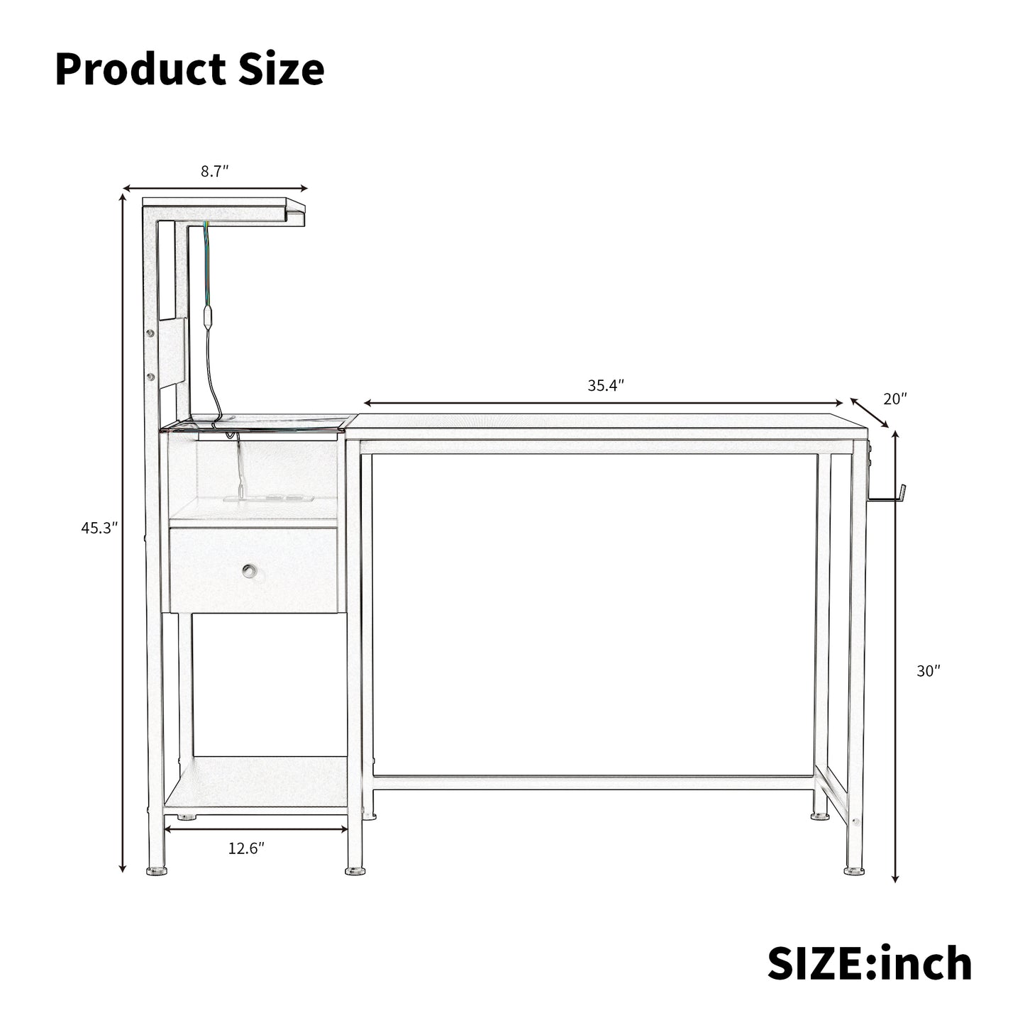 Oakridge Modern Power Desk Workstation