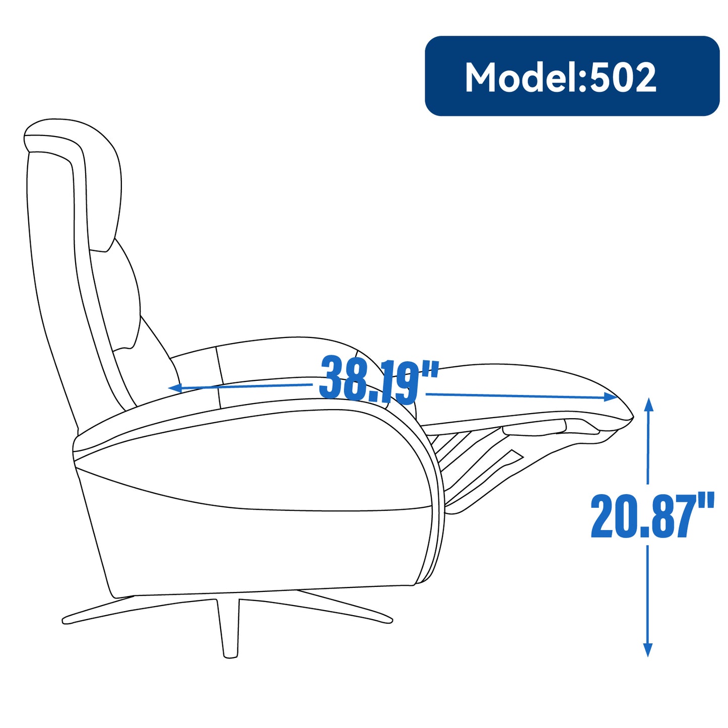 Fremont Modern Leatheraire Swivel Recliner Chair