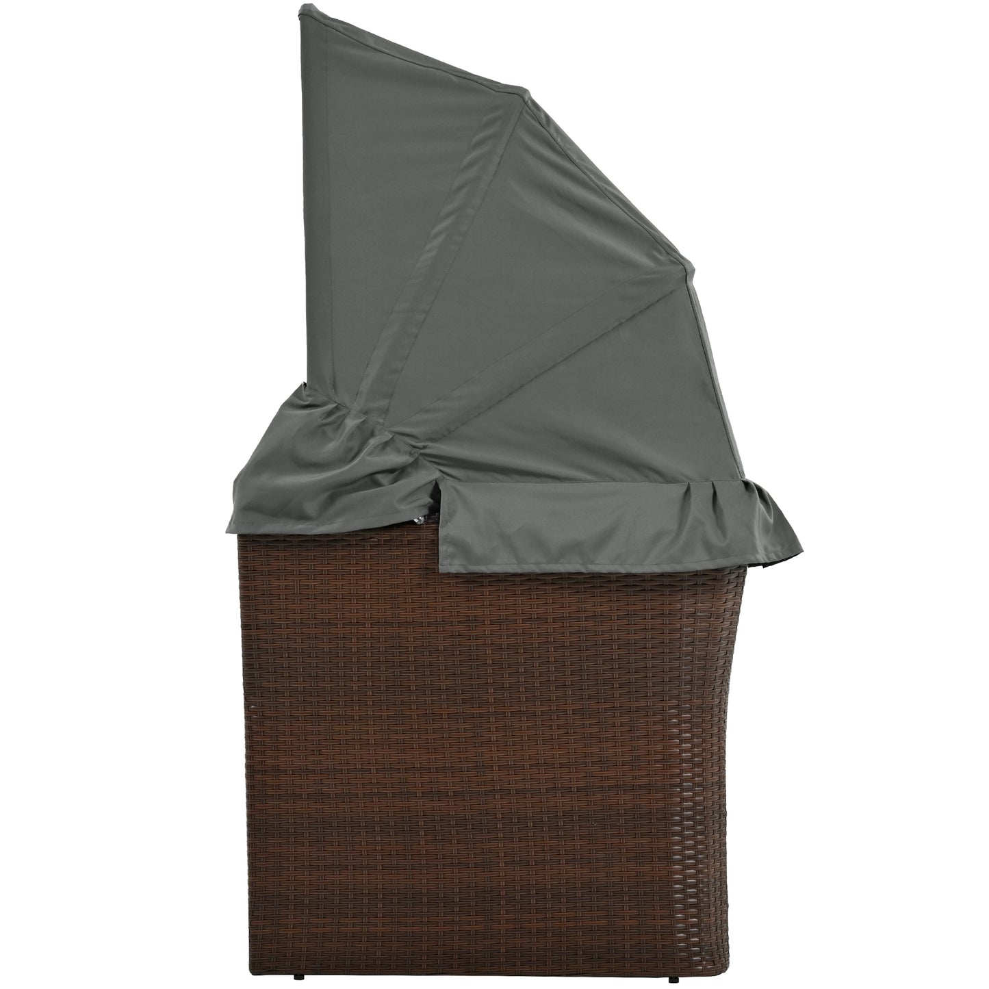 Amity Modern Loveseat Foldable Awning Daybed