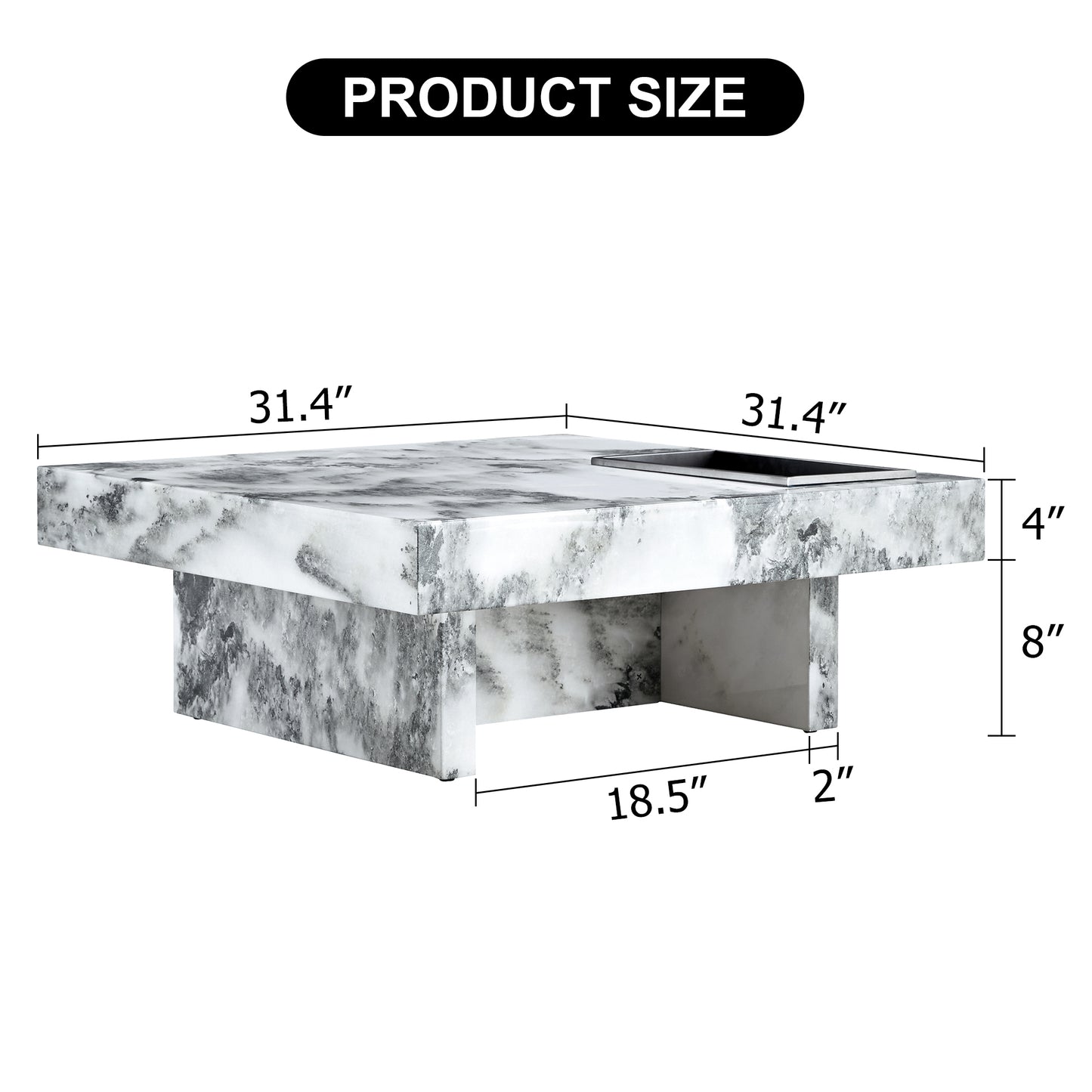 Jiron Modern Fusion Marble Coffee Table