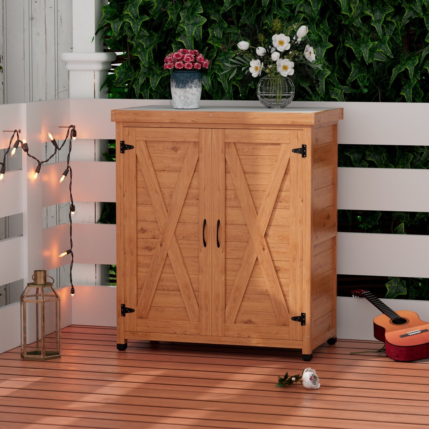 Emery Craftsman Outdoor Potting Storage Table