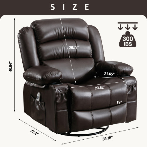 Mission Modern Massage Swivel Recliner Chair