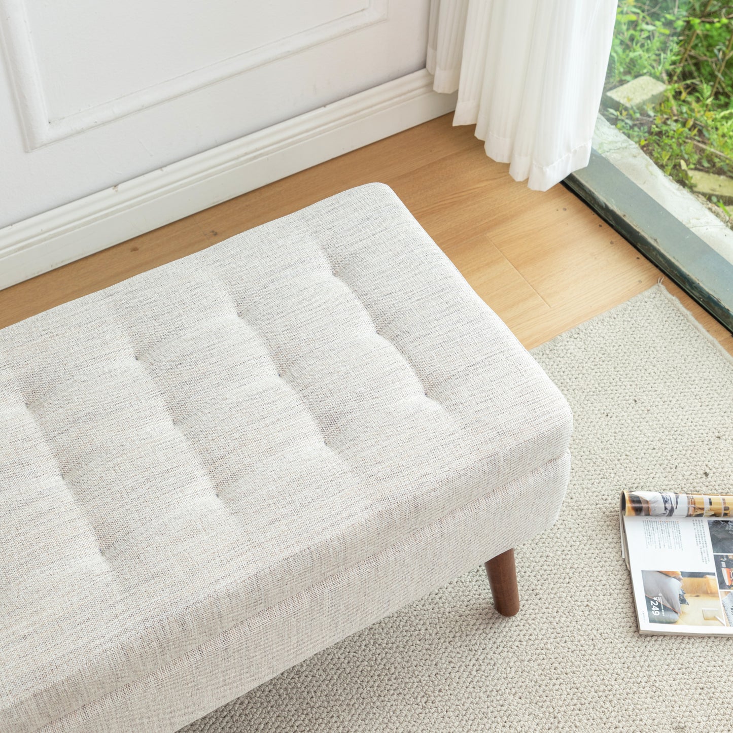 Kingsly Contemporary Upholstered Storage Bench