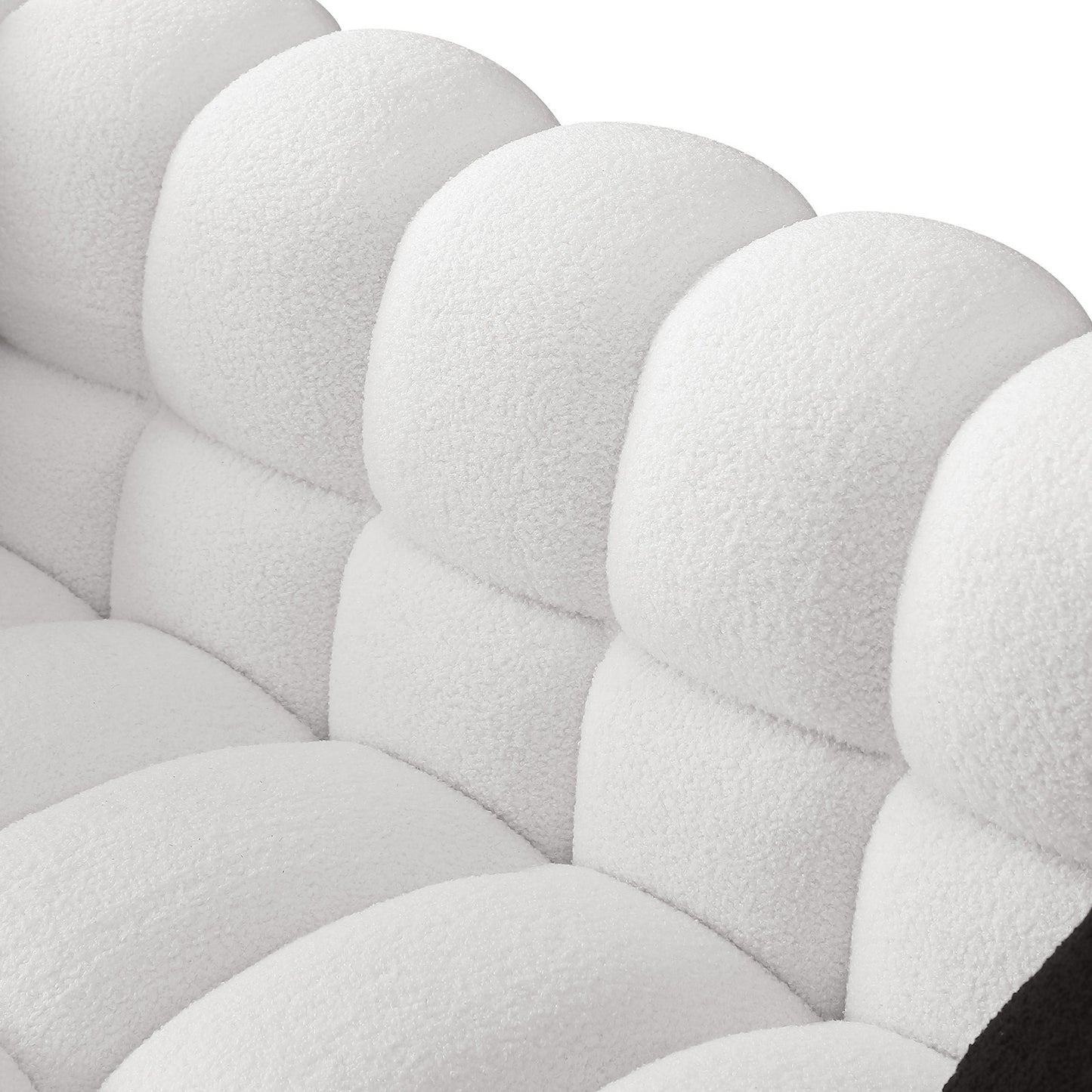 Silverleaf Contemporary Marshmallow Boucle Sofa
