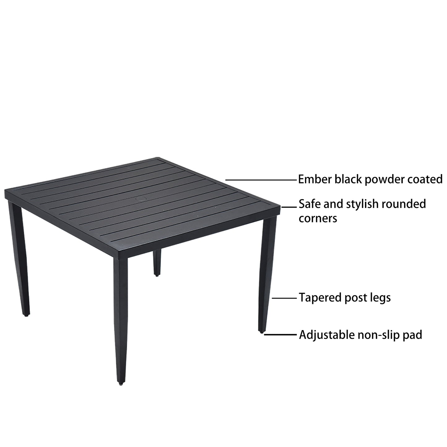 Warmsprings Contemporary Patio Table