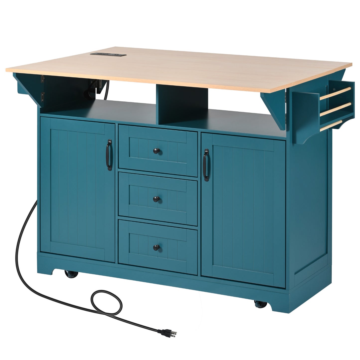 Cleo Modern Rolling Kitchen Cart