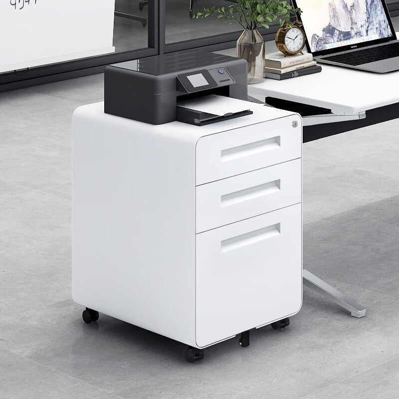 Warmsprings Modern Mobile File Cabinet White