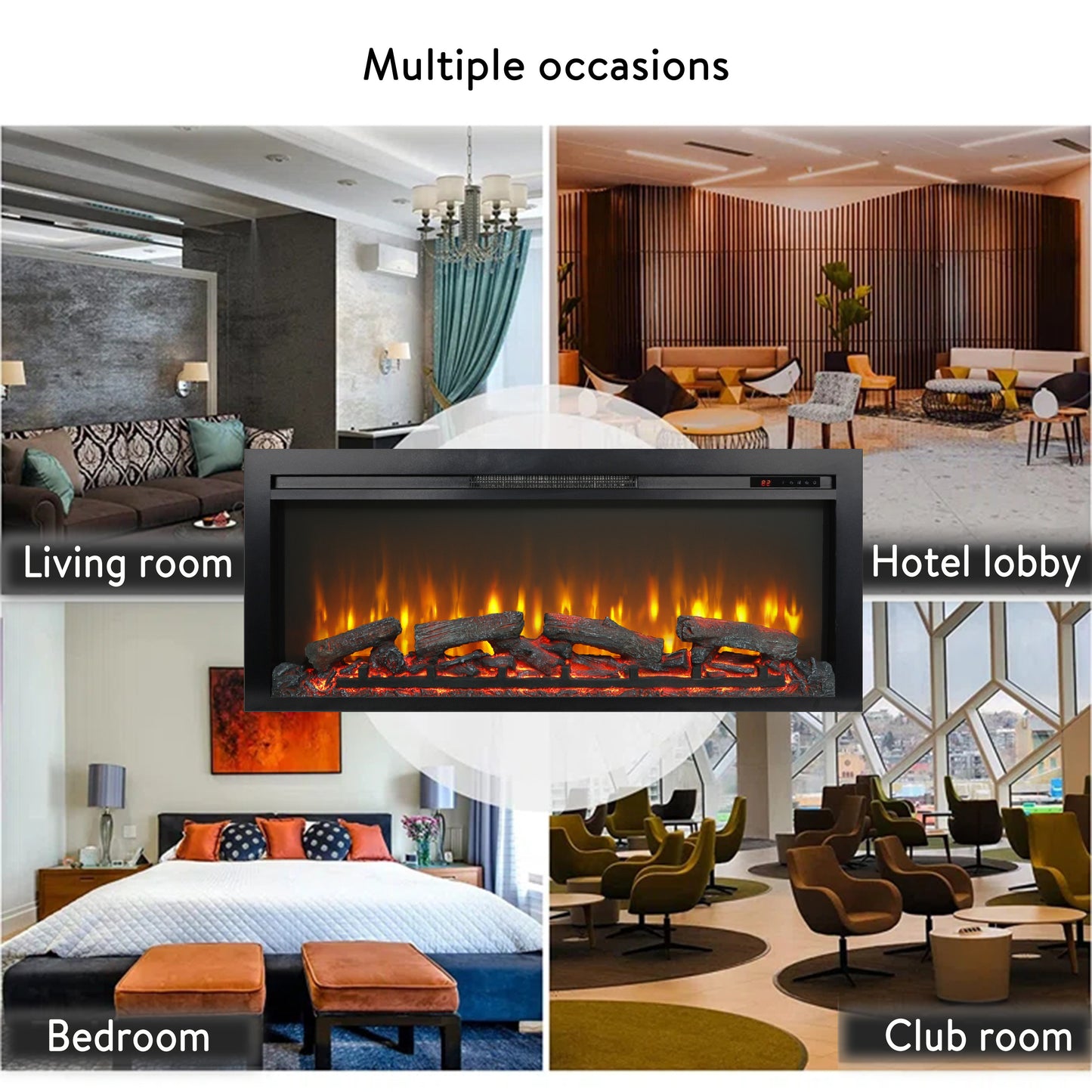 Lazzareschi Modern Electric Fireplace Heater