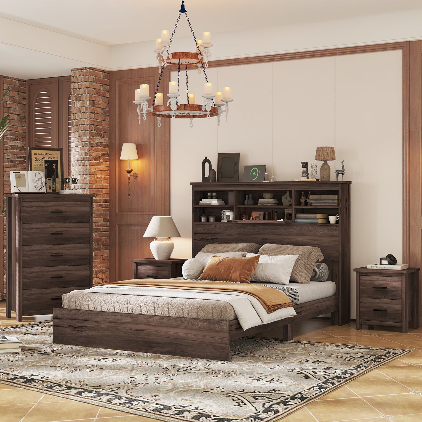 Napa Craftsman Wooden Queen Bedroom Set