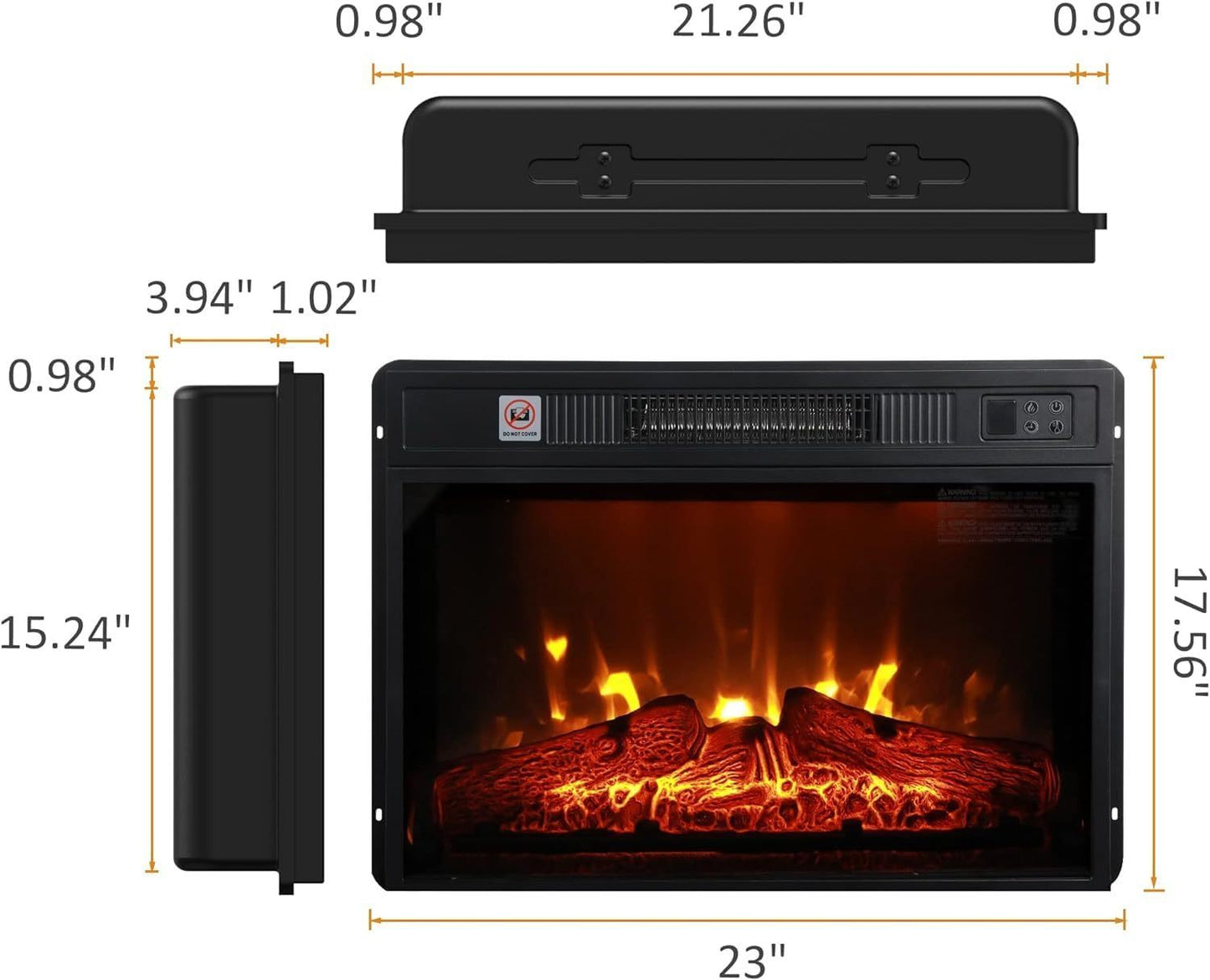 Marcel Industrial Velvet Electric Fireplace