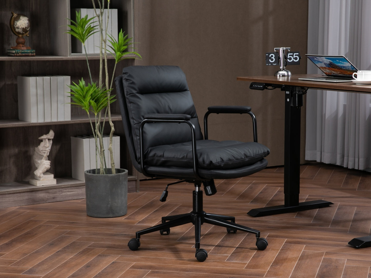 Kingsly Contemporary Ergonomic PU Leather Chair