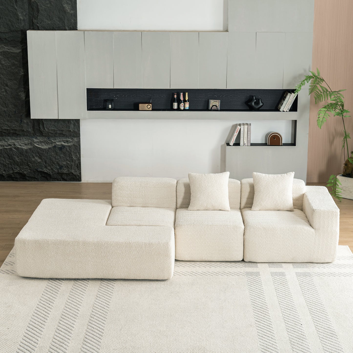 Luz Contemporary Sectional Sofa Set