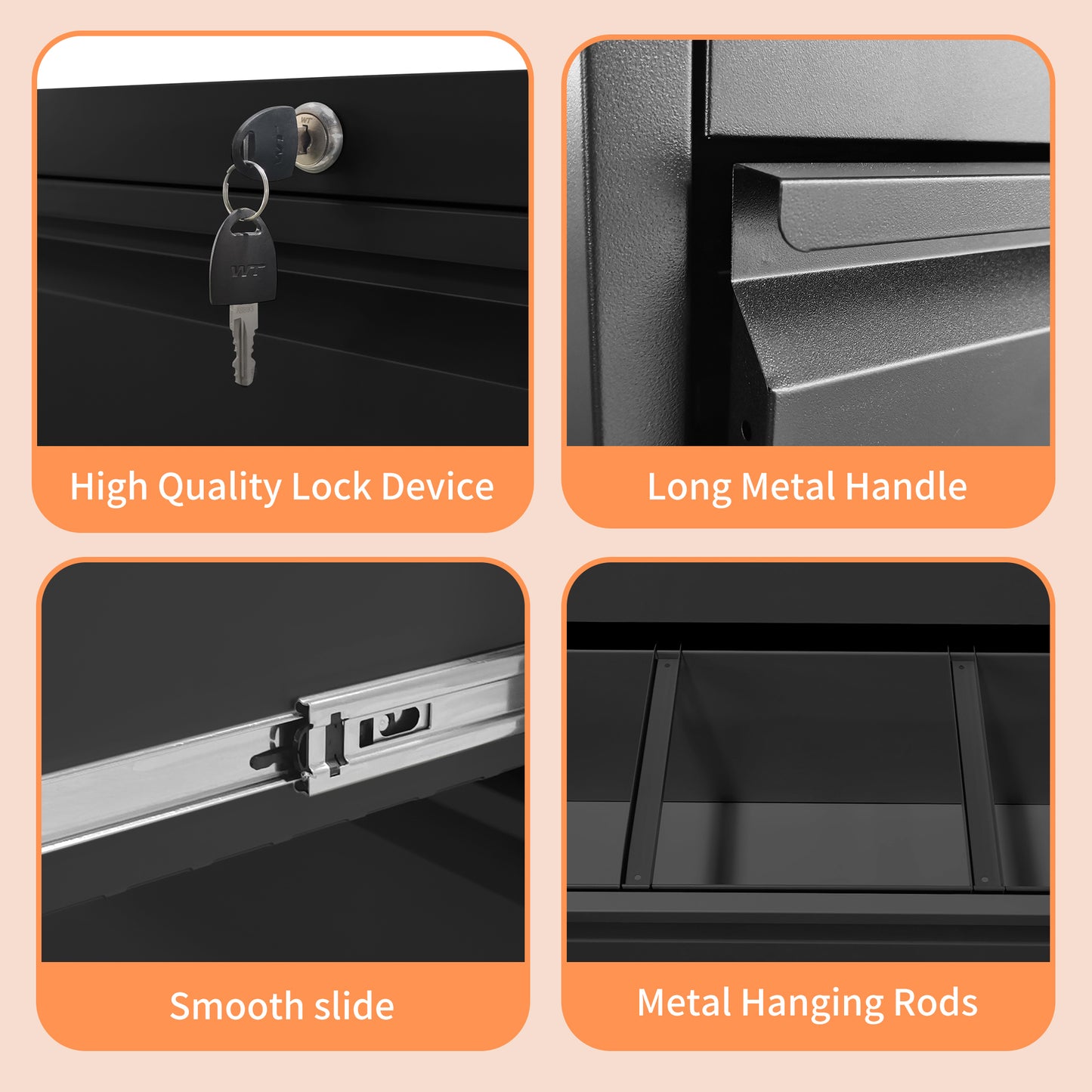 Centerville Modern Locking File Cabinet