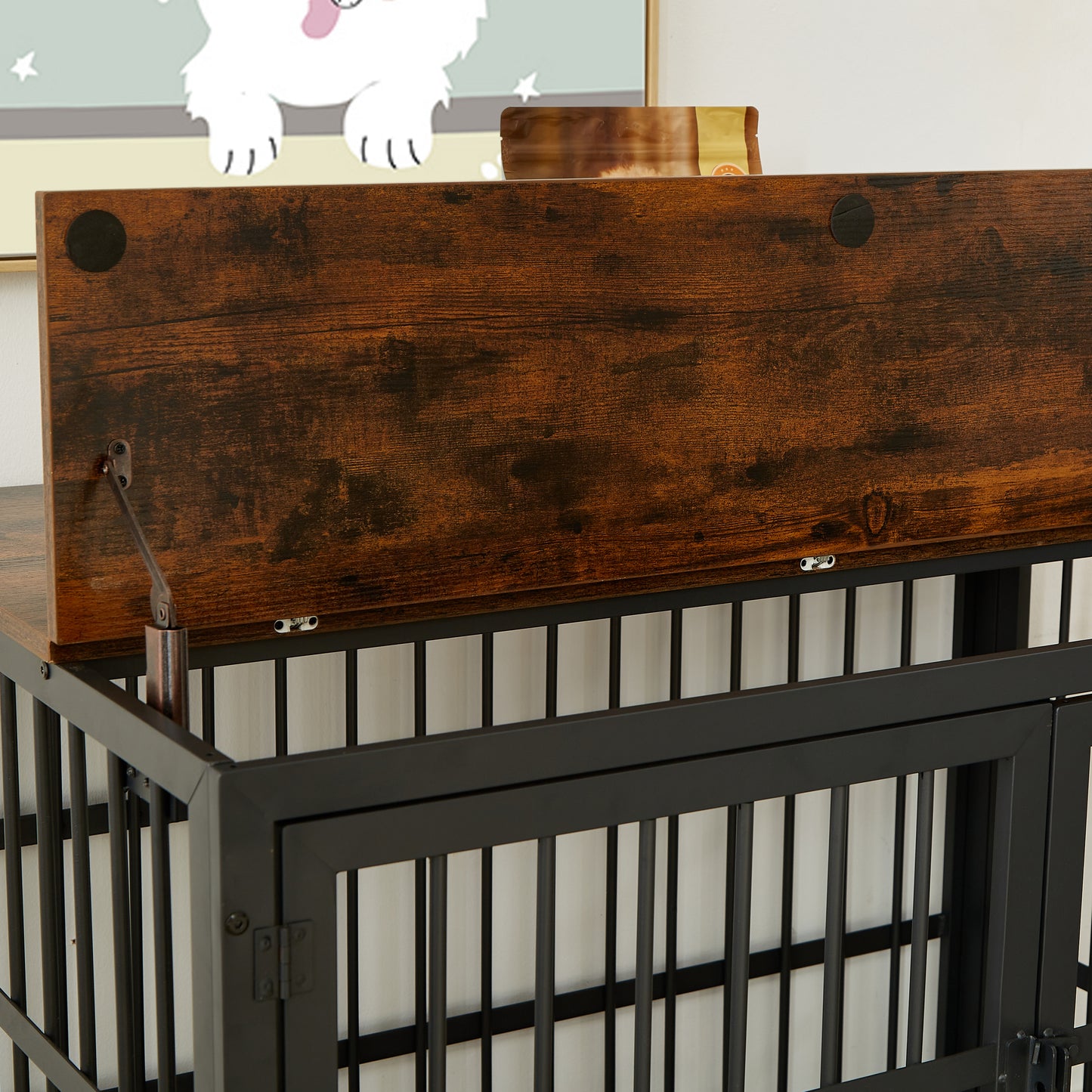 Fitch Industrial Iron Rustic Dog Crate