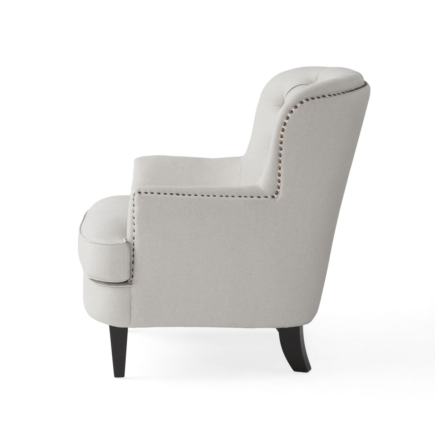 Justo Traditional Upholstered Fabric Club Chair