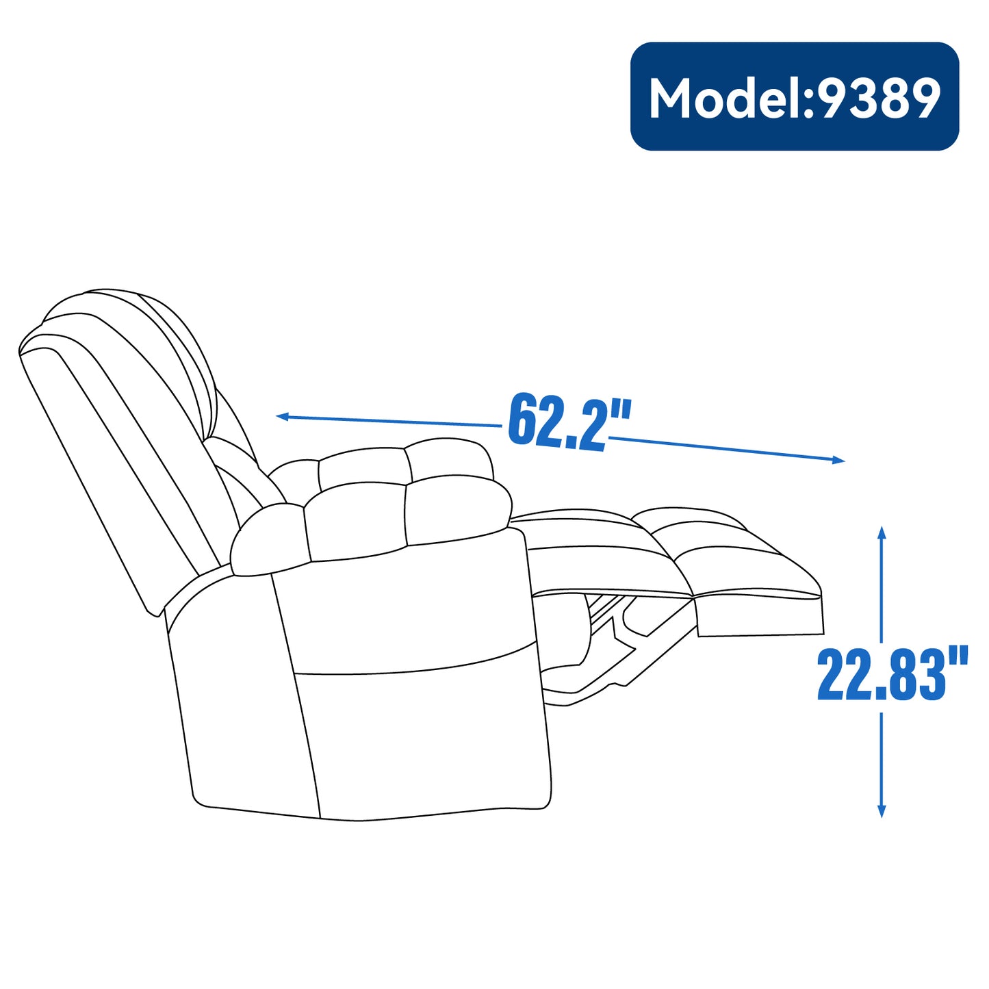 Irvington Modern Fabric Recliner Sofa Chair