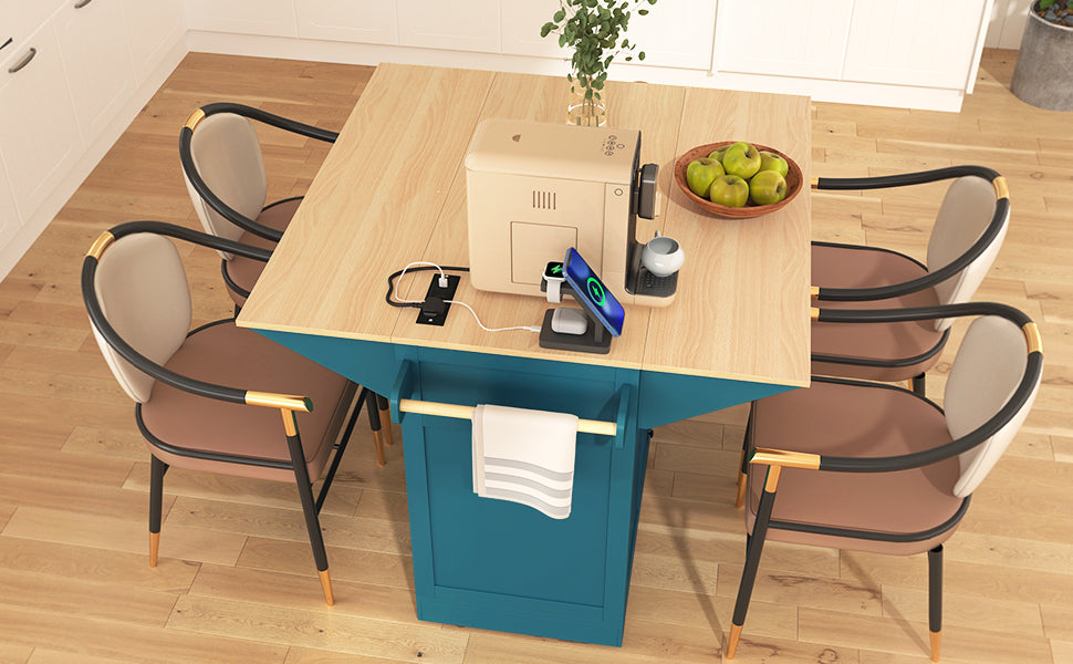 Cleo Modern Rolling Kitchen Cart