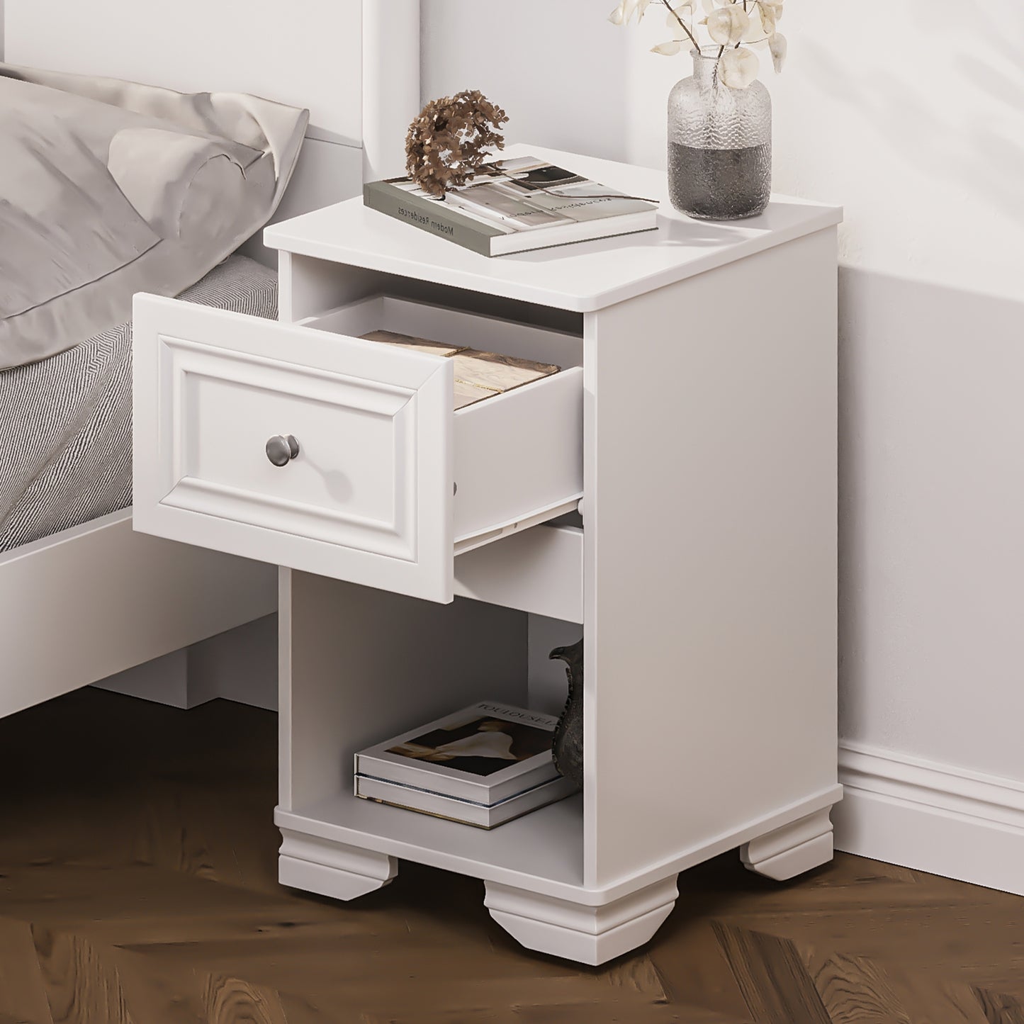 Warmsprings Modern Elegant Retro Nightstand