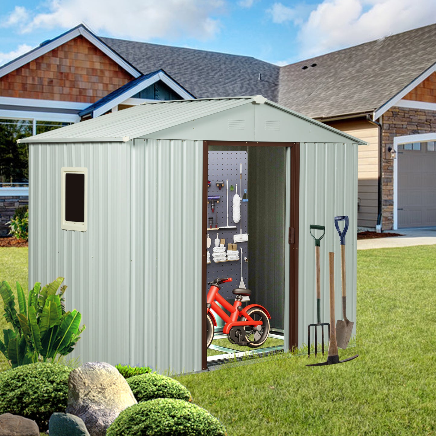 Ghivi Industrial Metal Storage Shed