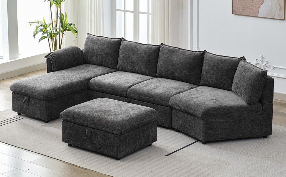 Sonoma Modern Pull-out Couch Sectional