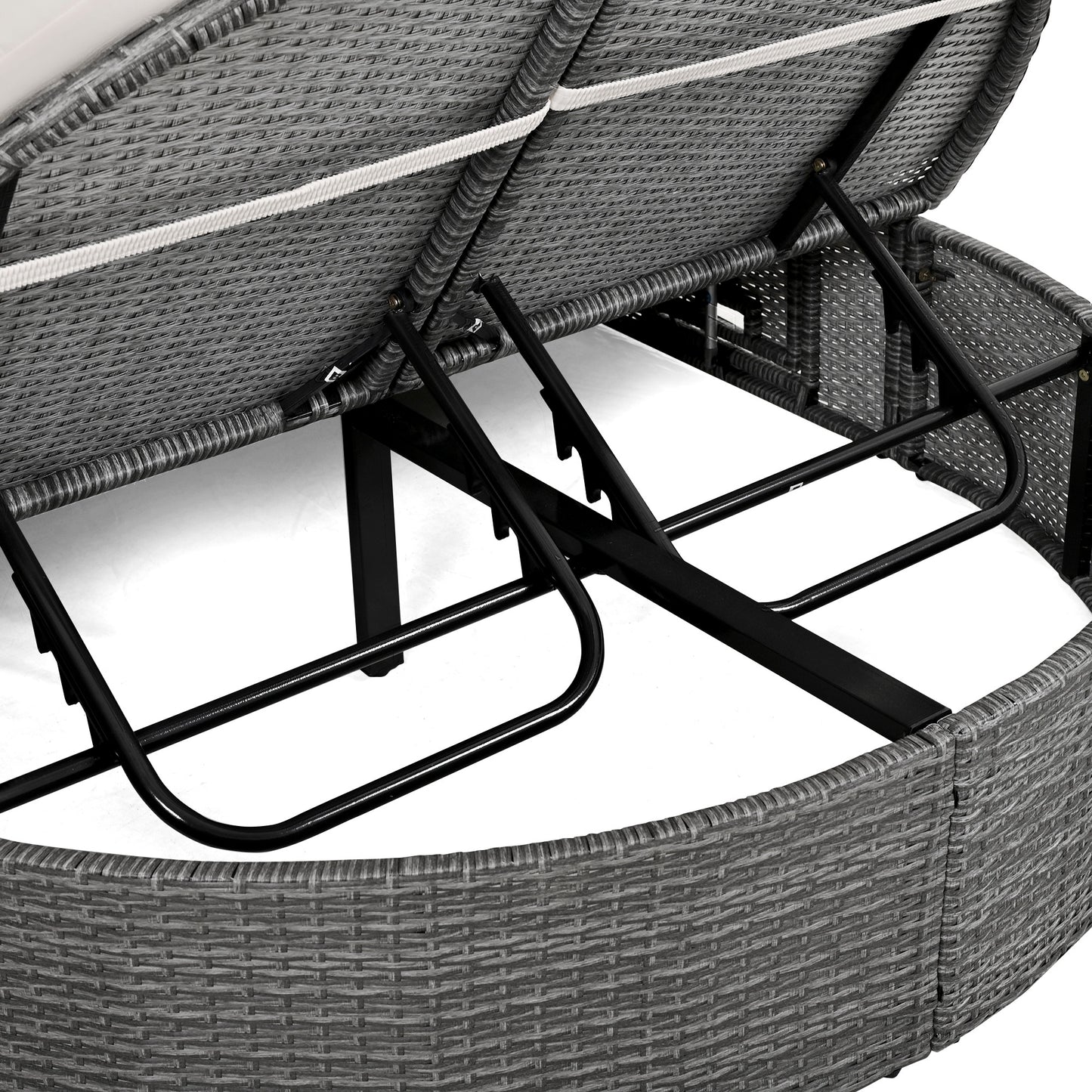 Centerville Modern Chaise Rattan Sun Daybed