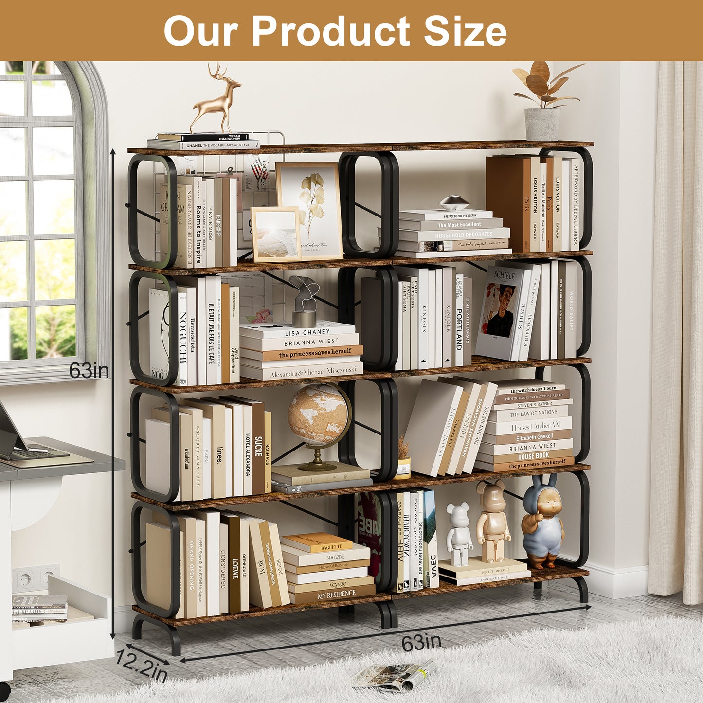 Bartholomew Industrial Open Bookshelf Frame