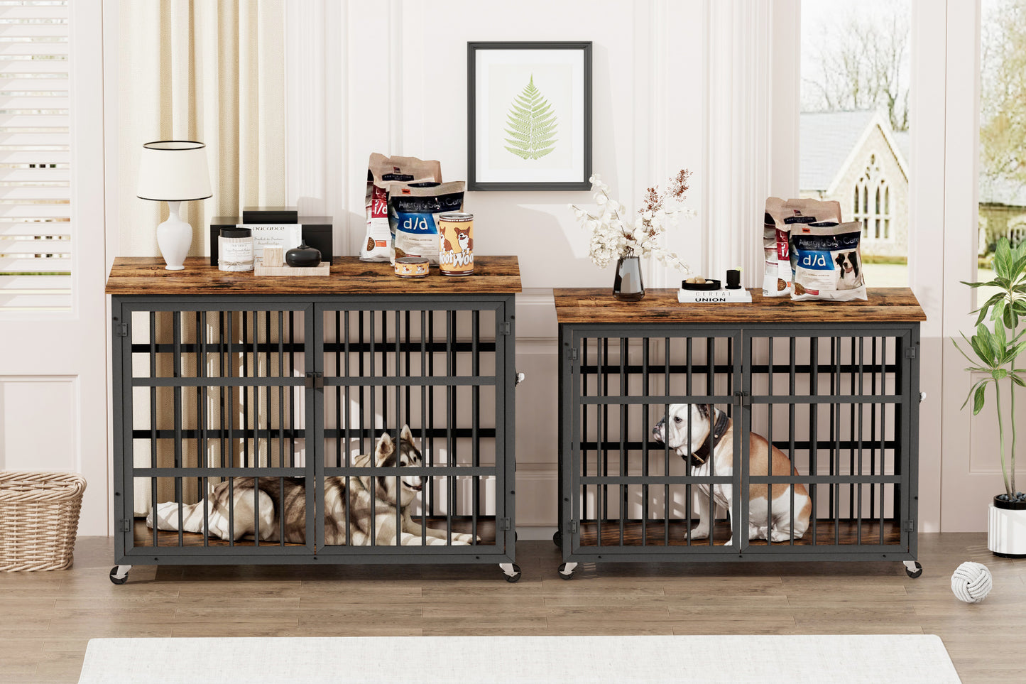 Fitch Industrial Iron Rustic Dog Crate